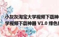 小灰灰淘宝大学视频下载神器 V1.0 绿色版（小灰灰淘宝大学视频下载神器 V1.0 绿色版功能简介）