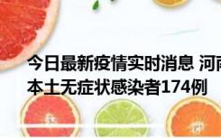 今日最新疫情实时消息 河南昨日新增本土确诊病例16例、本土无症状感染者174例