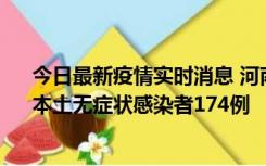 今日最新疫情实时消息 河南昨日新增本土确诊病例16例、本土无症状感染者174例