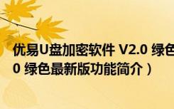 优易U盘加密软件 V2.0 绿色最新版（优易U盘加密软件 V2.0 绿色最新版功能简介）