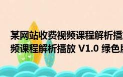 某网站收费视频课程解析播放 V1.0 绿色版（某网站收费视频课程解析播放 V1.0 绿色版功能简介）