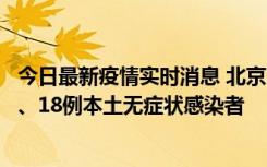 今日最新疫情实时消息 北京11月6日新增41例本土确诊病例、18例本土无症状感染者