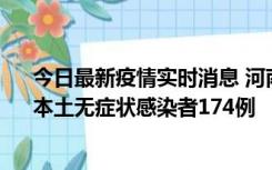 今日最新疫情实时消息 河南昨日新增本土确诊病例16例、本土无症状感染者174例