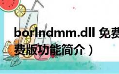 borlndmm.dll 免费版（borlndmm.dll 免费版功能简介）