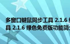 多窗口键鼠同步工具 2.1.6 绿色免费版（多窗口键鼠同步工具 2.1.6 绿色免费版功能简介）