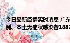 今日最新疫情实时消息 广东11月6日新增本土确诊病例224例、本土无症状感染者1882例