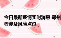 今日最新疫情实时消息 郑州通报新增确诊病例和无症状感染者涉及风险点位