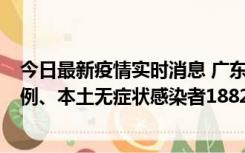 今日最新疫情实时消息 广东11月6日新增本土确诊病例224例、本土无症状感染者1882例