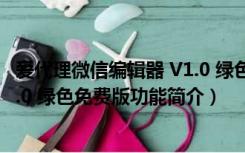 爱代理微信编辑器 V1.0 绿色免费版（爱代理微信编辑器 V1.0 绿色免费版功能简介）