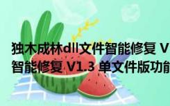 独木成林dll文件智能修复 V1.3 单文件版（独木成林dll文件智能修复 V1.3 单文件版功能简介）