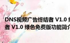 DNS视频广告终结者 V1.0 绿色免费版（DNS视频广告终结者 V1.0 绿色免费版功能简介）