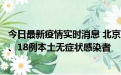 今日最新疫情实时消息 北京11月6日新增41例本土确诊病例、18例本土无症状感染者