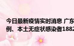 今日最新疫情实时消息 广东11月6日新增本土确诊病例224例、本土无症状感染者1882例