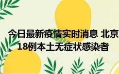 今日最新疫情实时消息 北京11月6日新增41例本土确诊病例、18例本土无症状感染者