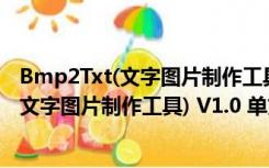 Bmp2Txt(文字图片制作工具) V1.0 单文件版（Bmp2Txt(文字图片制作工具) V1.0 单文件版功能简介）