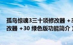 孤岛惊魂3三十项修改器 +30 绿色版（孤岛惊魂3三十项修改器 +30 绿色版功能简介）