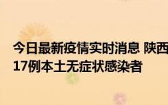 今日最新疫情实时消息 陕西11月6日新增7例本土确诊病例、17例本土无症状感染者