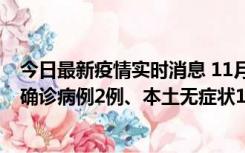 今日最新疫情实时消息 11月7日0时至12时青岛市新增本土确诊病例2例、本土无症状11例