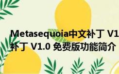 Metasequoia中文补丁 V1.0 免费版（Metasequoia中文补丁 V1.0 免费版功能简介）