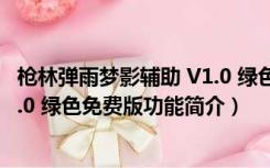 枪林弹雨梦影辅助 V1.0 绿色免费版（枪林弹雨梦影辅助 V1.0 绿色免费版功能简介）