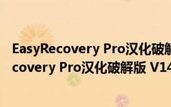 EasyRecovery Pro汉化破解版 V14.0.0.4 免费版（EasyRecovery Pro汉化破解版 V14.0.0.4 免费版功能简介）