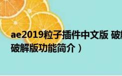 ae2019粒子插件中文版 破解版（ae2019粒子插件中文版 破解版功能简介）