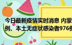 今日最新疫情实时消息 内蒙古11月6日新增本土确诊病例57例、本土无症状感染者976例