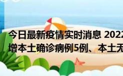 今日最新疫情实时消息 2022年11月7日0时至24时山东省新增本土确诊病例5例、本土无症状感染者58例