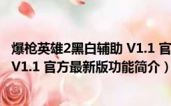 爆枪英雄2黑白辅助 V1.1 官方最新版（爆枪英雄2黑白辅助 V1.1 官方最新版功能简介）