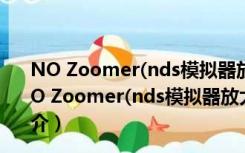 NO Zoomer(nds模拟器放大镜) V2.3.0.2 绿色免费版（NO Zoomer(nds模拟器放大镜) V2.3.0.2 绿色免费版功能简介）