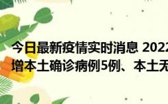 今日最新疫情实时消息 2022年11月7日0时至24时山东省新增本土确诊病例5例、本土无症状感染者58例