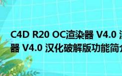 C4D R20 OC渲染器 V4.0 汉化破解版（C4D R20 OC渲染器 V4.0 汉化破解版功能简介）