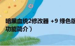 暗黑血统2修改器 +9 绿色版（暗黑血统2修改器 +9 绿色版功能简介）