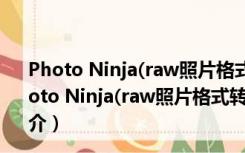 Photo Ninja(raw照片格式转换器) V1.3.8 官方最新版（Photo Ninja(raw照片格式转换器) V1.3.8 官方最新版功能简介）