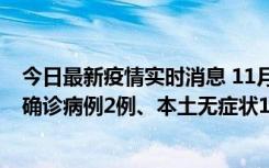 今日最新疫情实时消息 11月7日0时至12时青岛市新增本土确诊病例2例、本土无症状11例