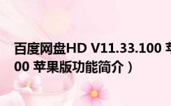 百度网盘HD V11.33.100 苹果版（百度网盘HD V11.33.100 苹果版功能简介）