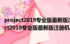 project2019专业版最新版注册机 V1.0 绿色最新版（project2019专业版最新版注册机 V1.0 绿色最新版功能简介）