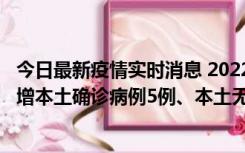 今日最新疫情实时消息 2022年11月7日0时至24时山东省新增本土确诊病例5例、本土无症状感染者58例