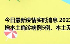 今日最新疫情实时消息 2022年11月7日0时至24时山东省新增本土确诊病例5例、本土无症状感染者58例