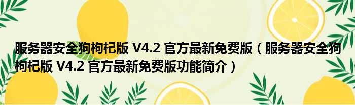 服务器安全狗：全方位守护您的云端世界 (服务器安全狗好还是护卫神好)