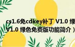 cs1.6免cdkey补丁 V1.0 绿色免费版（cs1.6免cdkey补丁 V1.0 绿色免费版功能简介）