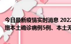 今日最新疫情实时消息 2022年11月7日0时至24时山东省新增本土确诊病例5例、本土无症状感染者58例