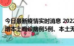 今日最新疫情实时消息 2022年11月7日0时至24时山东省新增本土确诊病例5例、本土无症状感染者58例