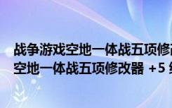 战争游戏空地一体战五项修改器 +5 绿色免费版（战争游戏空地一体战五项修改器 +5 绿色免费版功能简介）