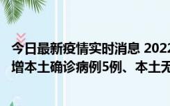 今日最新疫情实时消息 2022年11月7日0时至24时山东省新增本土确诊病例5例、本土无症状感染者58例