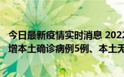 今日最新疫情实时消息 2022年11月7日0时至24时山东省新增本土确诊病例5例、本土无症状感染者58例