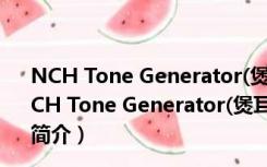 NCH Tone Generator(煲耳机软件) V3.12 官方最新版（NCH Tone Generator(煲耳机软件) V3.12 官方最新版功能简介）