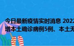 今日最新疫情实时消息 2022年11月7日0时至24时山东省新增本土确诊病例5例、本土无症状感染者58例