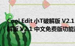 Cool Edit 小T破解版 V2.1 中文免费版（Cool Edit 小T破解版 V2.1 中文免费版功能简介）