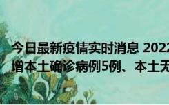 今日最新疫情实时消息 2022年11月7日0时至24时山东省新增本土确诊病例5例、本土无症状感染者58例